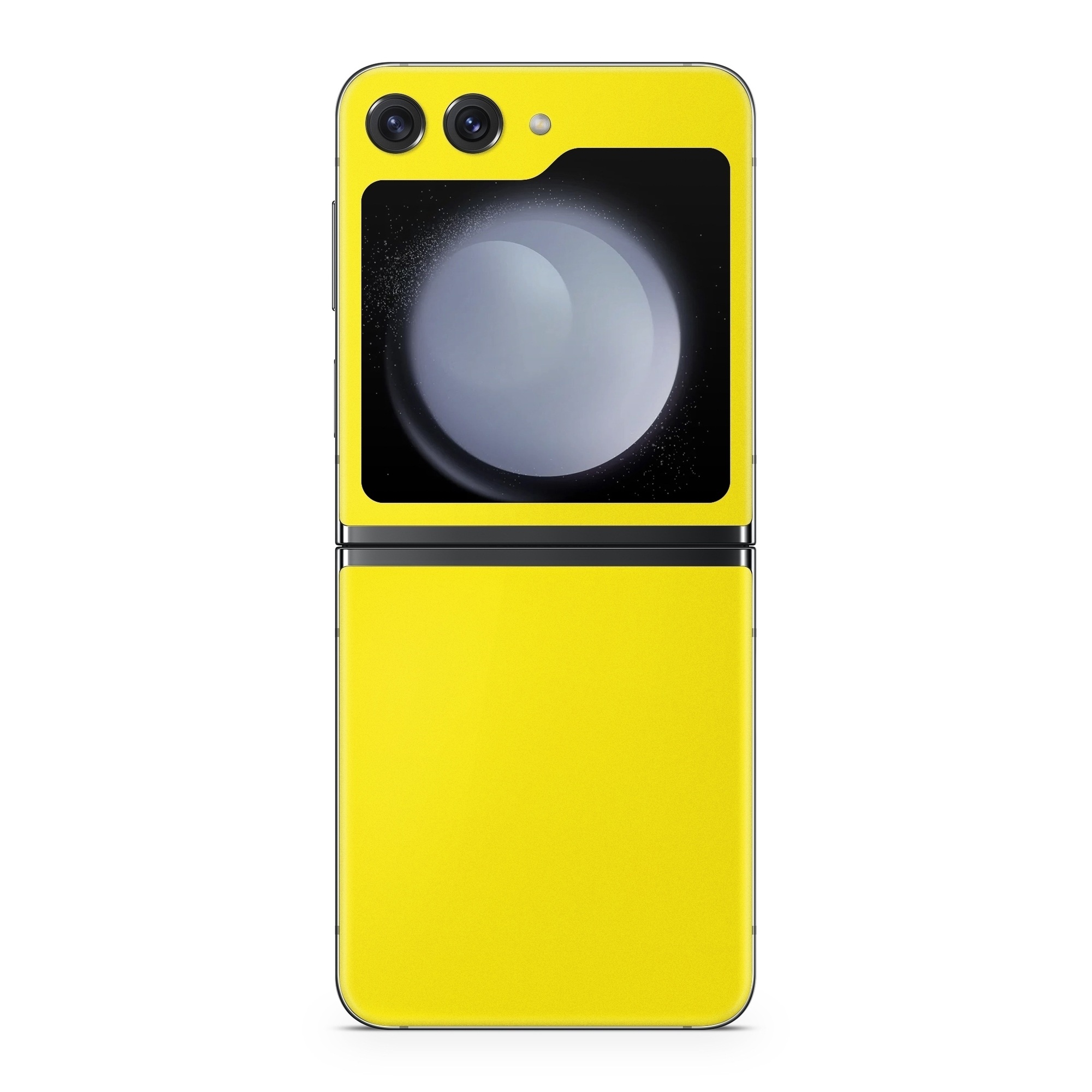 Samsung Galaxy Z Flip5 Skin design of Green, Yellow, Orange, Text, Font, with yellow colors