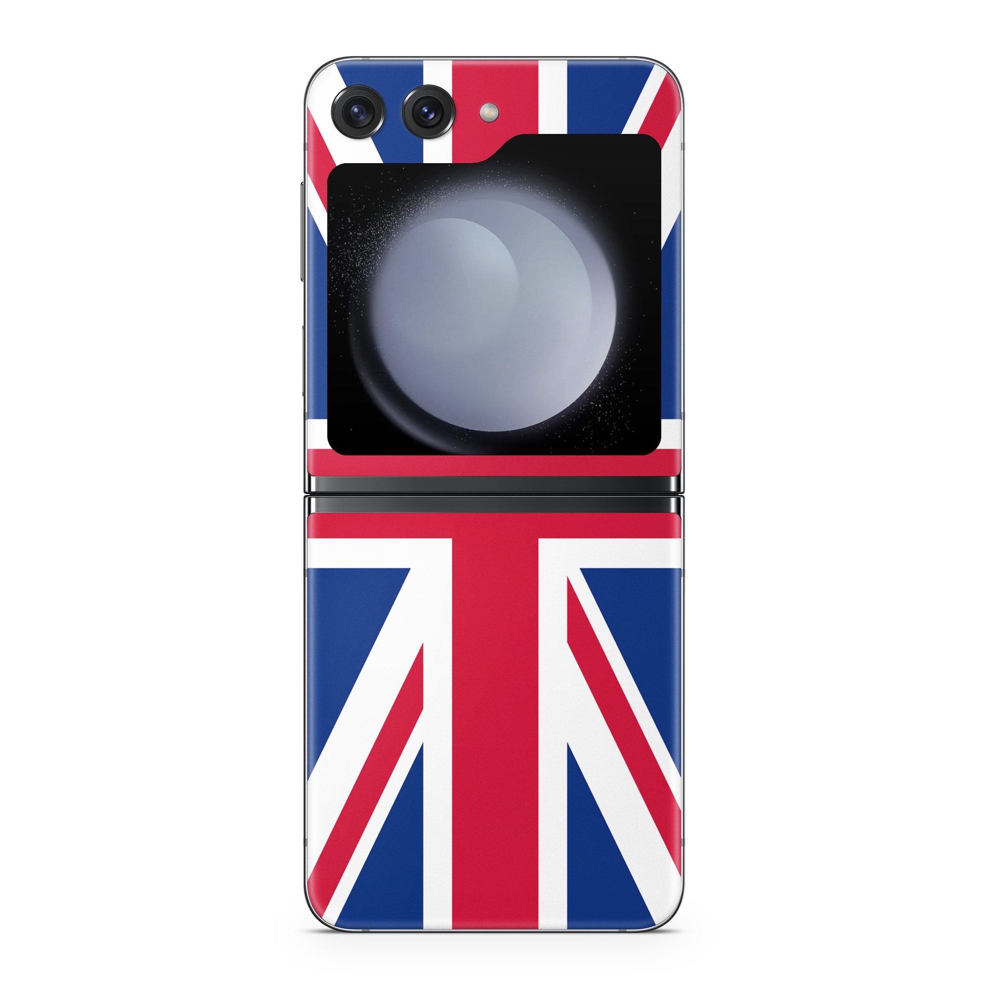 Samsung Galaxy Z Flip5 Skin design of Flag, Red, Line, Electric blue, Design, Font, Pattern, Parallel, Flag Day (USA), with red, white, blue colors