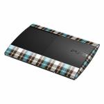 Turquoise Plaid PlayStation 3 Super Slim Skin
