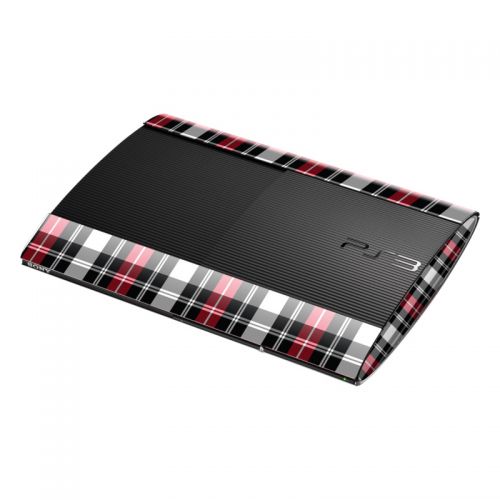 Red Plaid PlayStation 3 Super Slim Skin