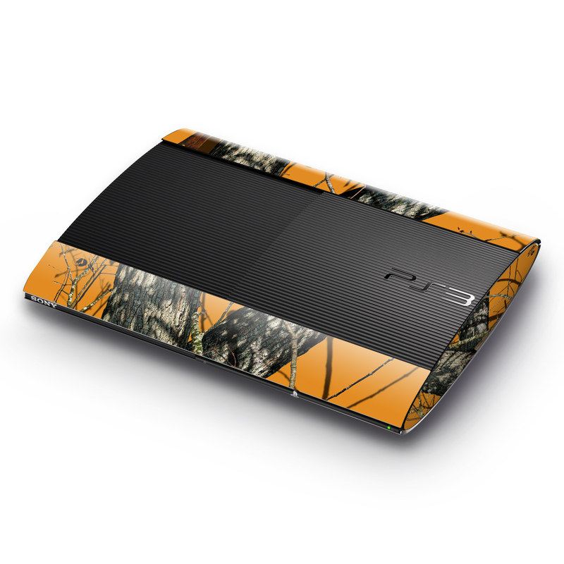 PlayStation 3 Super Slim Skin design of Tree, Branch, Canoe birch, Woody plant, Plant, Leaf, Adaptation, Wildlife, Trunk, Birch family, with green, black, gray, red colors