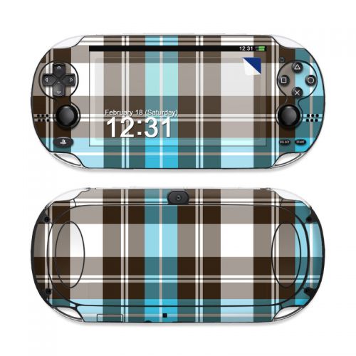 Turquoise Plaid PS Vita Skin
