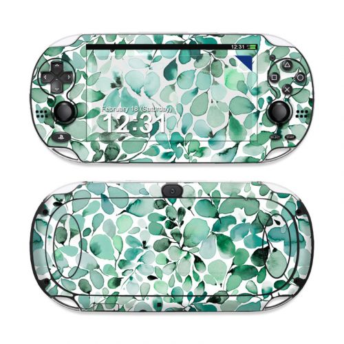 Watercolor Eucalyptus Leaves PS Vita Skin