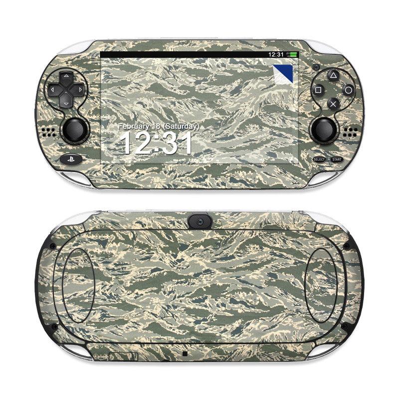 PlayStation Vita Skin design of Pattern, Grass, Plant, with gray, green colors