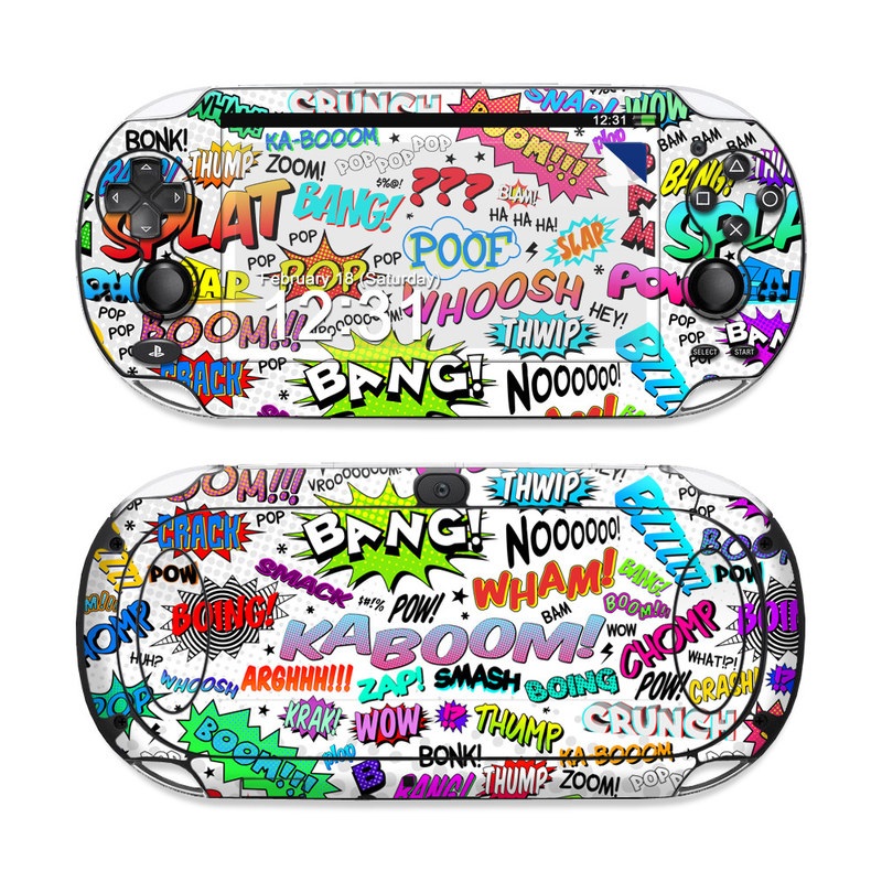 PlayStation Vita Skin design of Text, Font, Line, Graphics, Art, Graphic design, with gray, white, red, blue, black colors