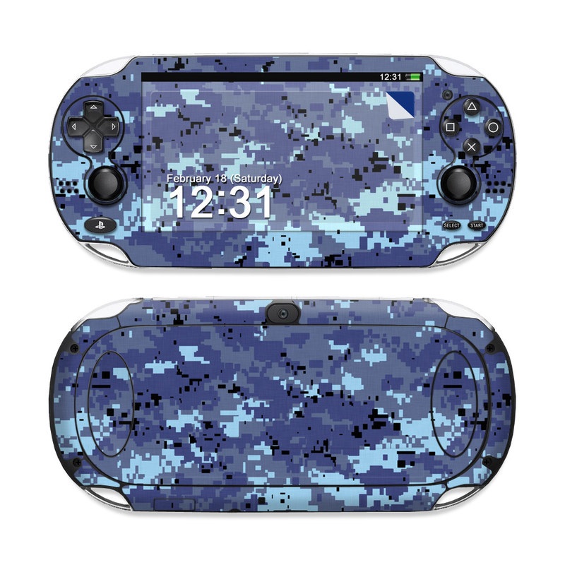 PlayStation Vita Skin design of Blue, Purple, Pattern, Lavender, Violet, Design, with blue, gray, black colors