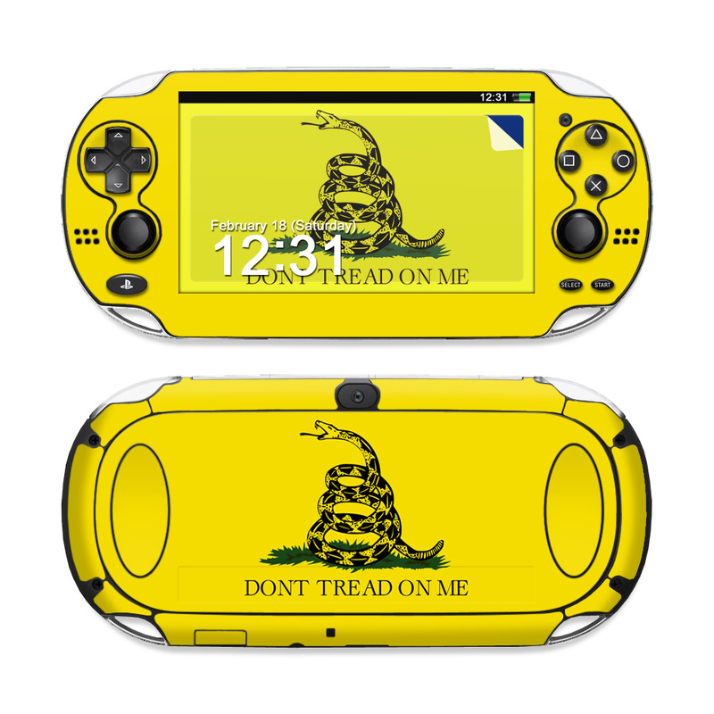 PlayStation Vita Skin design of Yellow, Font, Logo, Graphics, Illustration, with orange, black, green colors