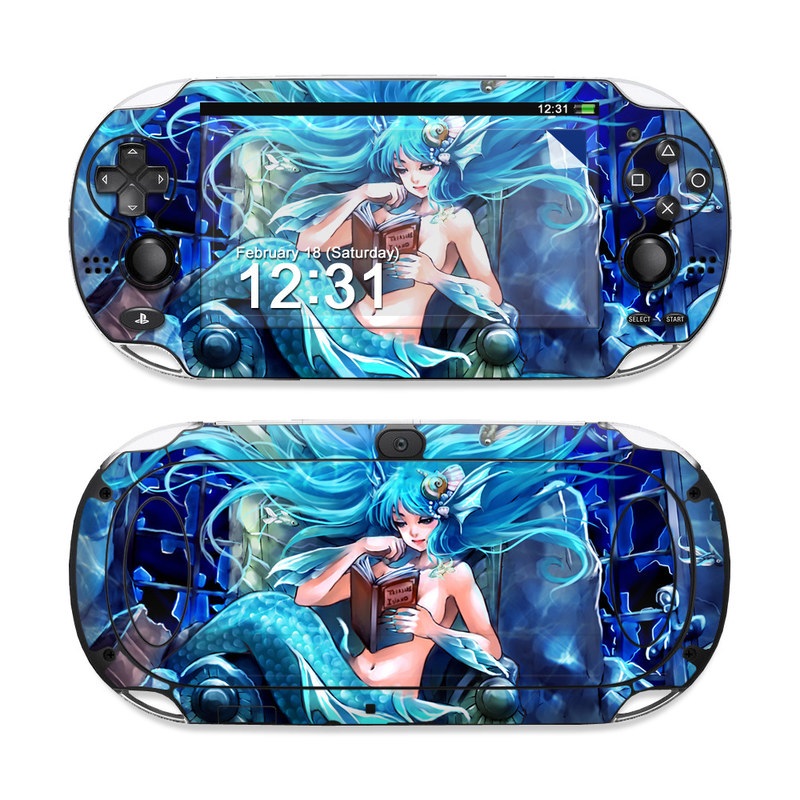 PlayStation Vita Skin design of Cg artwork, Fictional character, Electric blue, Illustration, Art, Mythology, Dragon, Games, Mythical creature, with blue, black, yellow, white colors