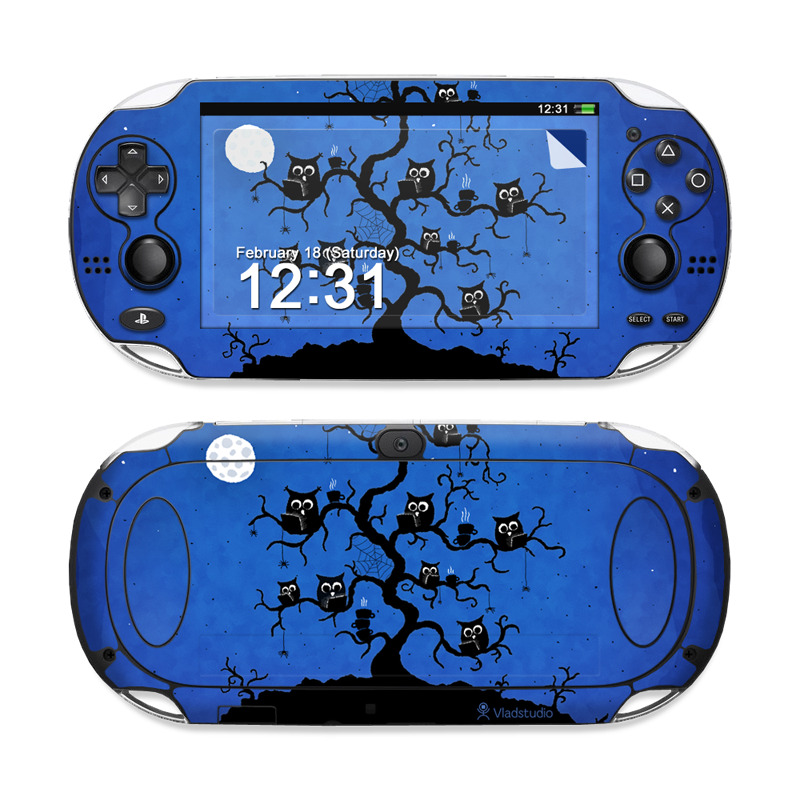 PlayStation Vita Skin design of Illustration, Organism, Pattern, with blue, black colors