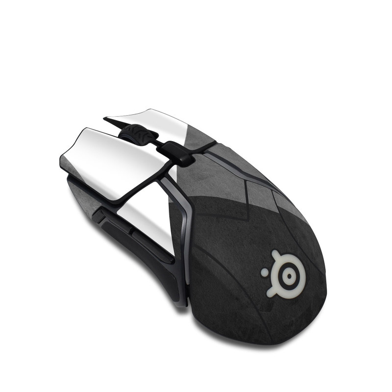 SteelSeries Rival 600 Gaming Mouse Skin design of Black, White, Black-and-white, Line, Grey, Architecture, Monochrome, Triangle, Monochrome photography, Pattern with white, black, gray colors