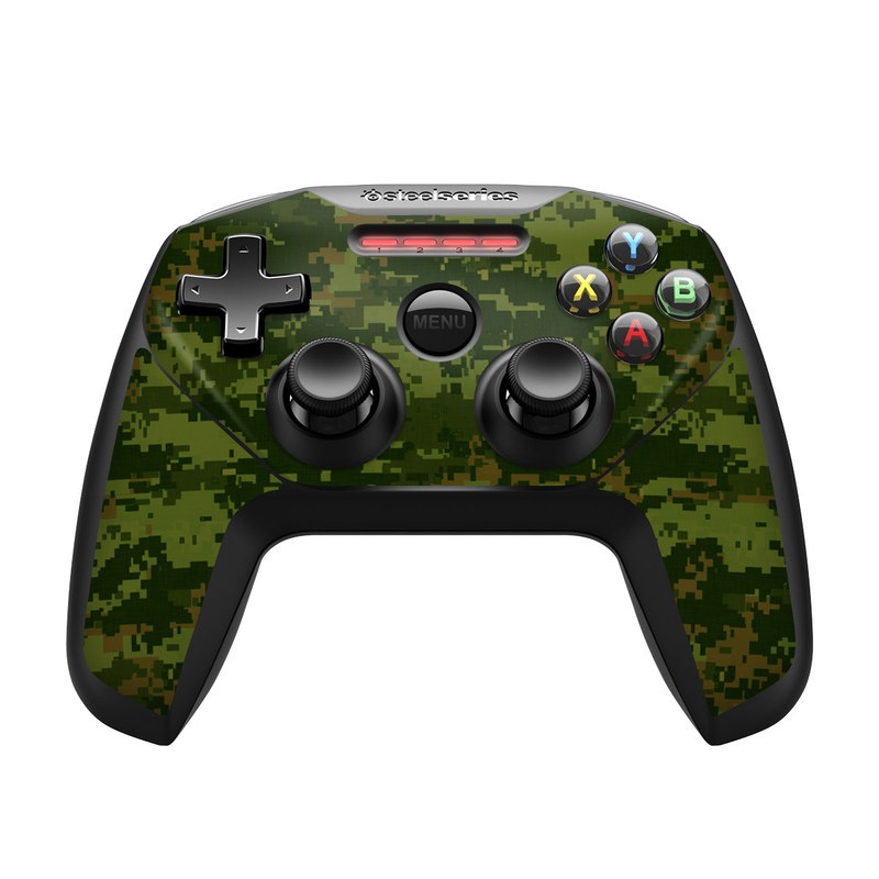 SteelSeries Nimbus Controller Skin design of Military camouflage, Green, Pattern, Uniform, Camouflage, Clothing, Design, Leaf, Plant, with green, brown colors