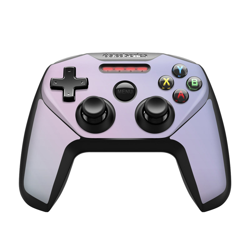 SteelSeries Nimbus Controller Skin design of White, Blue, Daytime, Sky, Atmospheric phenomenon, Atmosphere, Calm, Line, Haze, Fog, with pink, purple, blue colors