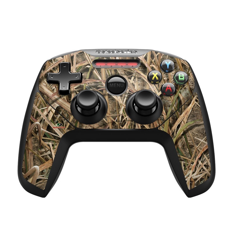 SteelSeries Nimbus Controller Skin design of Grass, Straw, Plant, Grass family, Twig, Adaptation, Agriculture, with black, green, gray, red colors
