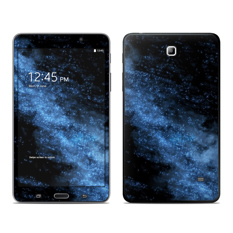 Samsung Galaxy Tab 4 7.0 Skin design of Sky, Atmosphere, Black, Blue, Outer space, Atmospheric phenomenon, Astronomical object, Darkness, Universe, Space, with black, blue colors
