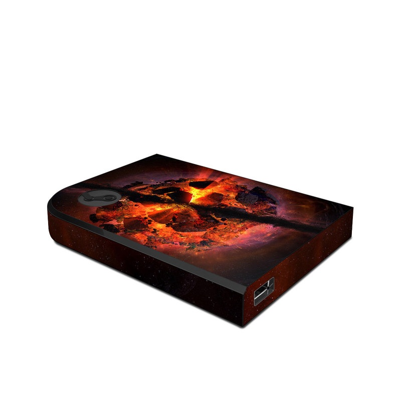 Valve Steam Link Skin design of Flame, Heat, Fire, Space, Atmosphere, Charcoal, Explosion, Geological phenomenon, Ash, Graphics, with black, red colors