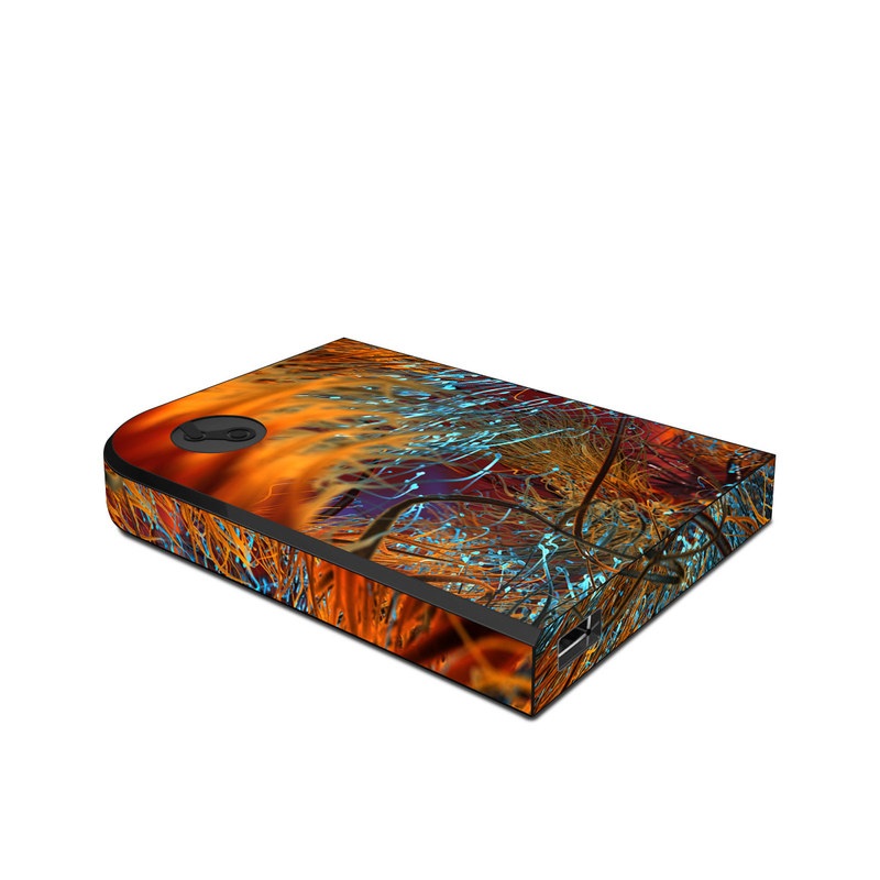 Valve Steam Link Skin design of Orange, Tree, Electric blue, Organism, Fractal art, Plant, Art, Graphics, Space, Psychedelic art, with orange, blue, red, yellow, purple colors