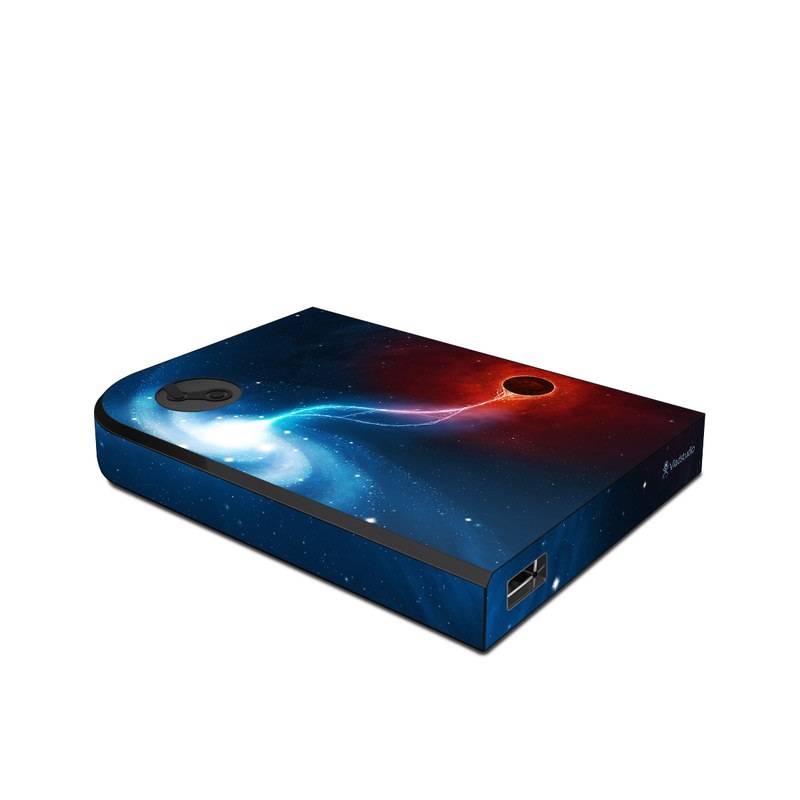 Valve Steam Link Skin design of Outer space, Atmosphere, Astronomical object, Universe, Space, Sky, Planet, Astronomy, Celestial event, Galaxy, with blue, red, black colors