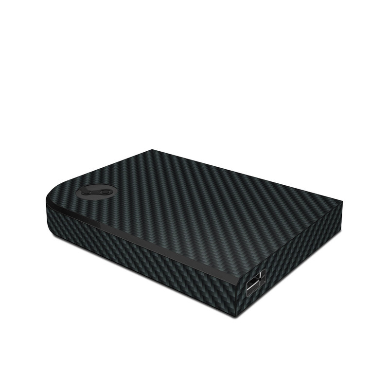 Valve Steam Link Skin design of Green, Black, Blue, Pattern, Turquoise, Carbon, Textile, Metal, Mesh, Woven fabric, with black colors