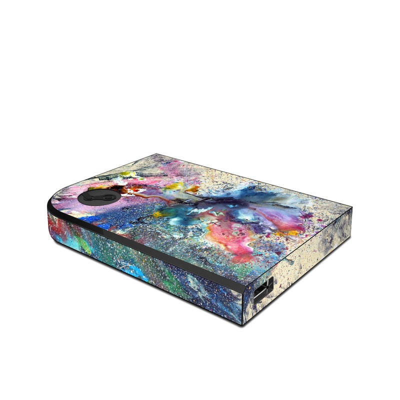 Valve Steam Link Skin design of Watercolor paint, Painting, Acrylic paint, Art, Modern art, Paint, Visual arts, Space, Colorfulness, Illustration, with gray, black, blue, red, pink colors