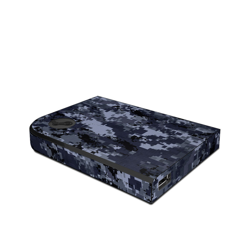 Valve Steam Link Skin design of Military camouflage, Black, Pattern, Blue, Camouflage, Design, Uniform, Textile, Black-and-white, Space, with black, gray, blue colors