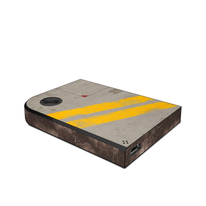 Valve Steam Link Skin design of Yellow, Wall, Line, Orange, Design, Concrete, Font, Architecture, Parallel, Wood, with gray, yellow, red, black colors
