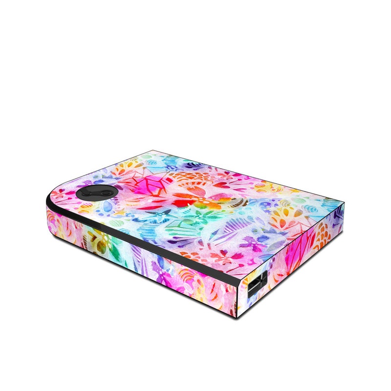 Valve Steam Link Skin design of Pattern, Design, Textile, Art, with gray, pink, purple, blue colors