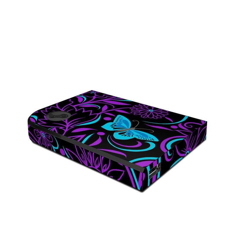 Valve Steam Link Skin design of Pattern, Purple, Violet, Turquoise, Teal, Design, Floral design, Visual arts, Magenta, Motif, with black, purple, blue colors