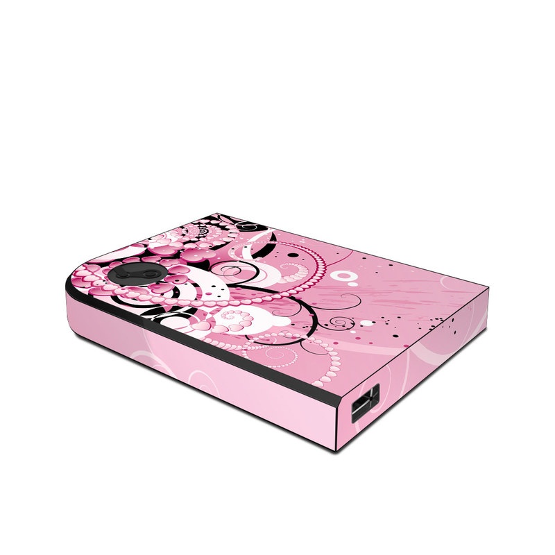 Valve Steam Link Skin design of Pink, Floral design, Graphic design, Text, Design, Flower Arranging, Pattern, Illustration, Flower, Floristry, with pink, gray, black, white, purple, red colors