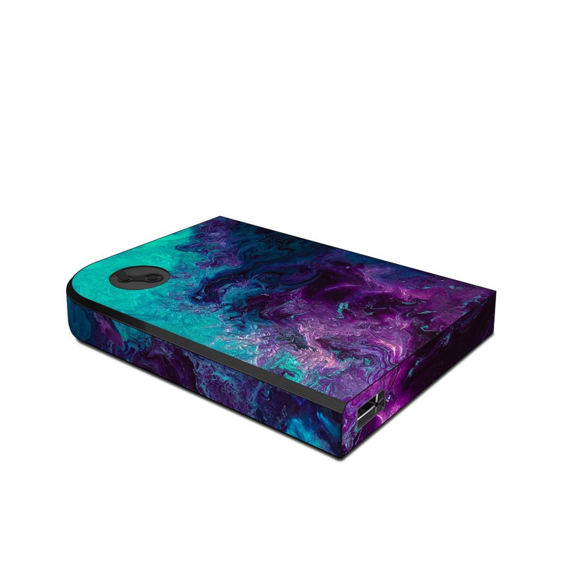 Valve Steam Link Skin design of Blue, Purple, Violet, Water, Turquoise, Aqua, Pink, Magenta, Teal, Electric blue, with blue, purple, black colors