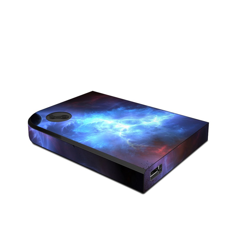 Valve Steam Link Skin design of Sky, Atmosphere, Outer space, Space, Astronomical object, Fractal art, Universe, Electric blue, Art, Organism, with black, blue, purple colors