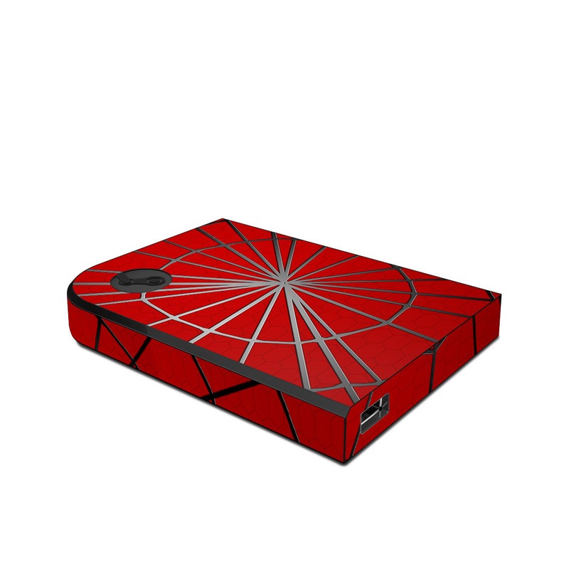 Valve Steam Link Skin design of Red, Symmetry, Circle, Pattern, Line, with red, black, gray colors