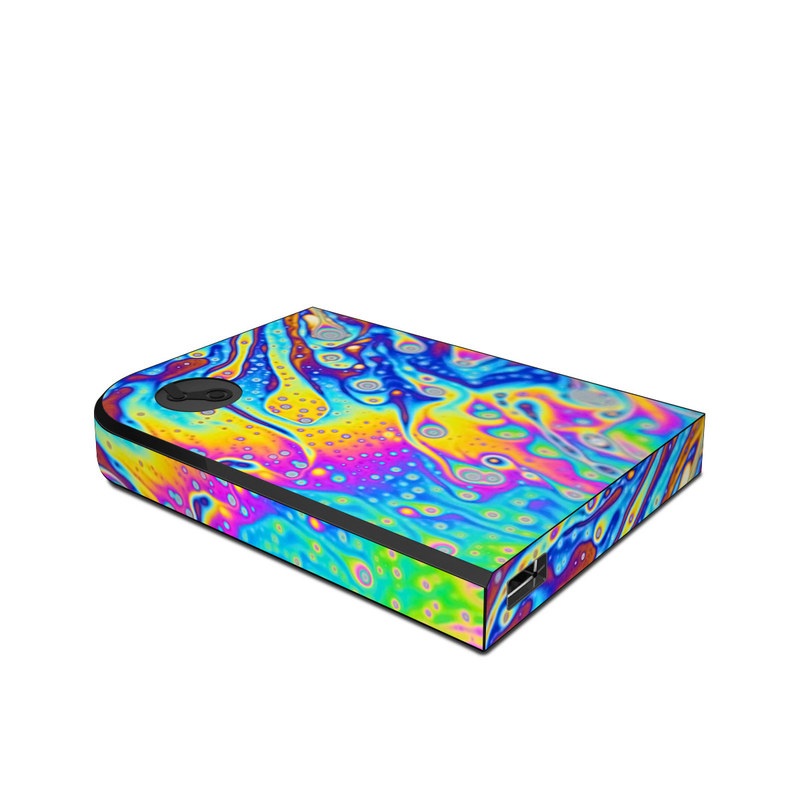 Valve Steam Link Skin design of Psychedelic art, Blue, Pattern, Art, Visual arts, Water, Organism, Colorfulness, Design, Textile, with gray, blue, orange, purple, green colors