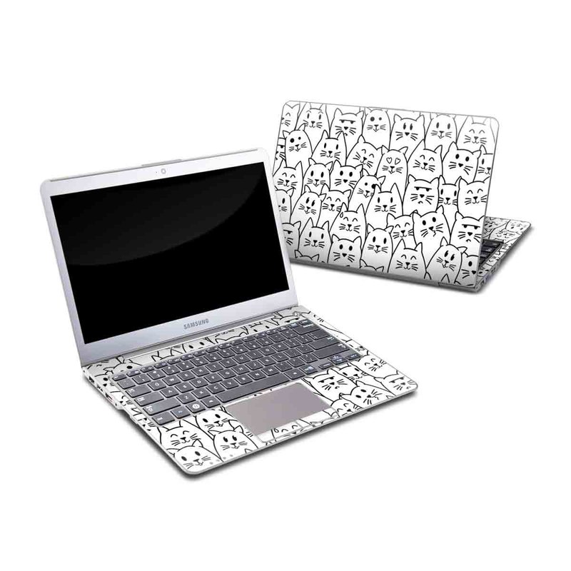 Samsung Series 5 13.3-inch Ultrabook Skin design of White, Line art, Text, Black, Pattern, Black-and-white, Line, Design, Font, Organism, with white, black colors