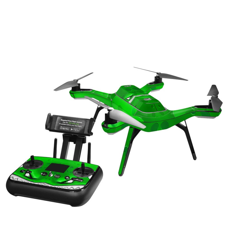 3DR Solo Skin design of Green, Font, Animation, Logo, Graphics, Games, with green, white colors