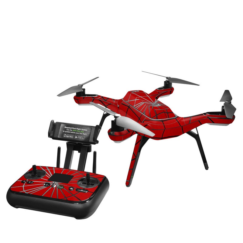 3DR Solo Skin design of Red, Symmetry, Circle, Pattern, Line with red, black, gray colors