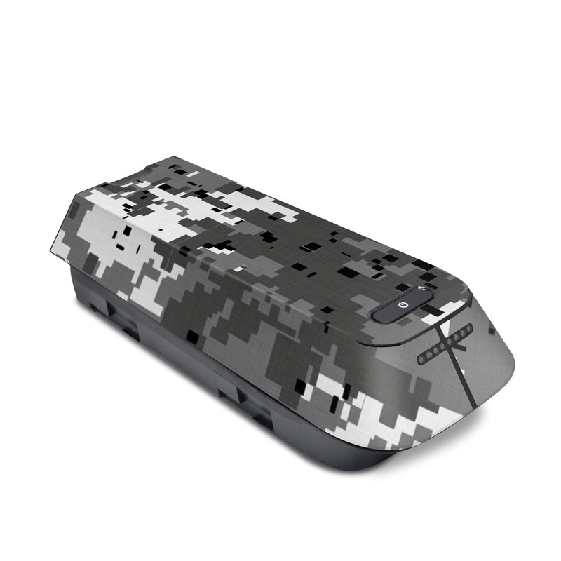 3DR Solo Battery Skin design of Military camouflage, Pattern, Camouflage, Design, Uniform, Metal, Black-and-white with black, gray colors