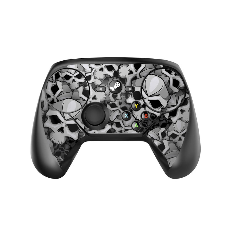 Valve Steam Controller Skin design of Pattern, Black-and-white, Monochrome, Ball, Football, Monochrome photography, Design, Font, Stock photography, Photography, with gray, black colors