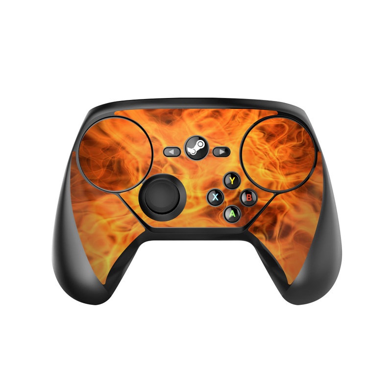Valve Steam Controller Skin design of Flame, Fire, Heat, Orange, with red, orange, black colors