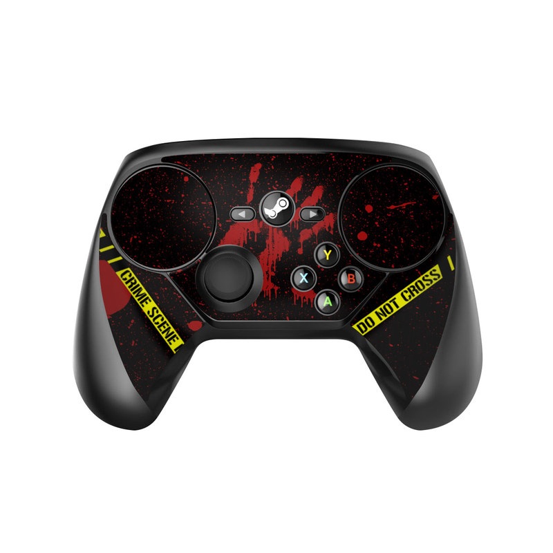 Valve Steam Controller Skin design of Red, Black, Font, Text, Logo, Graphics, Graphic design, Room, Carmine, Fictional character, with black, red, green colors