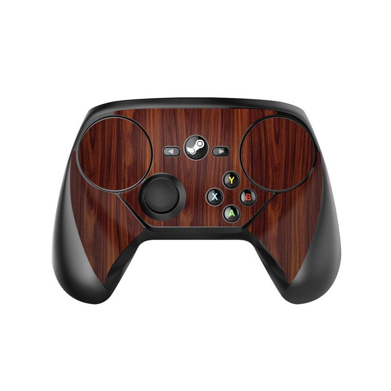 Valve Steam Controller Skin design of Wood, Red, Brown, Hardwood, Wood flooring, Wood stain, Caramel color, Laminate flooring, Flooring, Varnish, with black, red colors