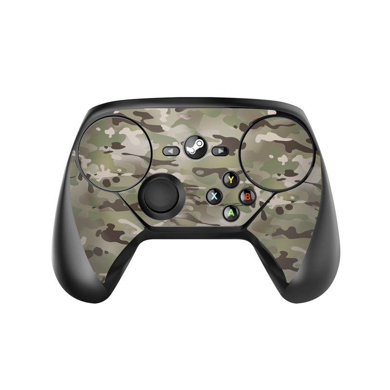 Valve Steam Controller Skin design of Military camouflage, Camouflage, Pattern, Clothing, Uniform, Design, Military uniform, Bed sheet, with gray, green, black, red colors