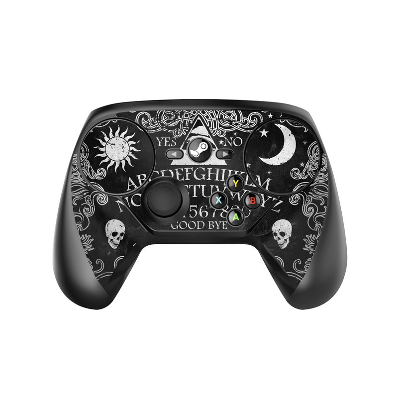 Valve Steam Controller Skin design of Text, Font, Pattern, Design, Illustration, Headpiece, Tiara, Black-and-white, Calligraphy, Hair accessory, with black, white, gray colors