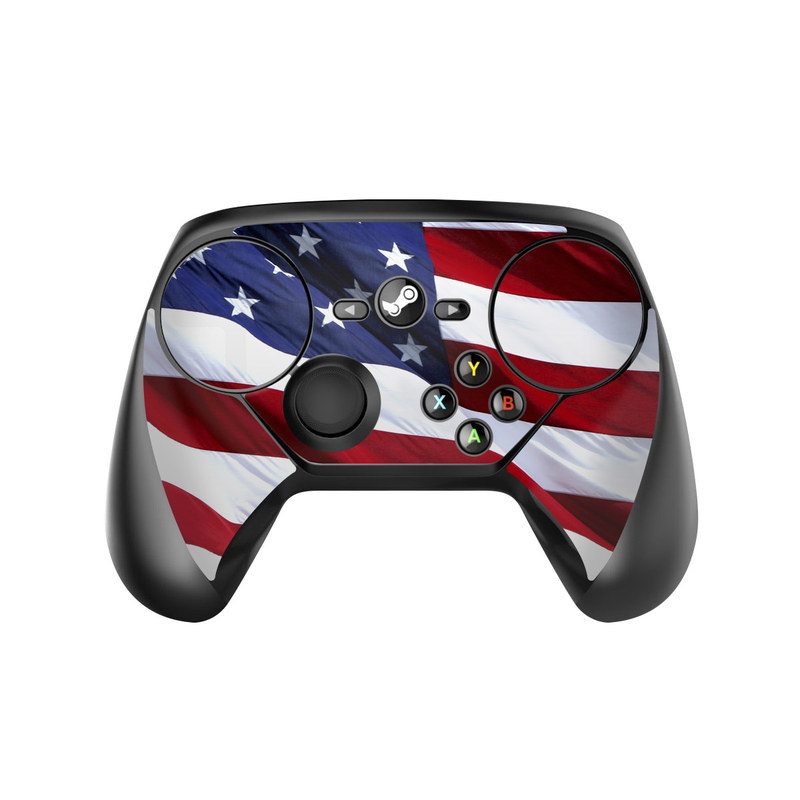 Valve Steam Controller Skin design of Flag, Flag of the united states, Flag Day (USA), Veterans day, Memorial day, Holiday, Independence day, Event, with red, blue, white colors