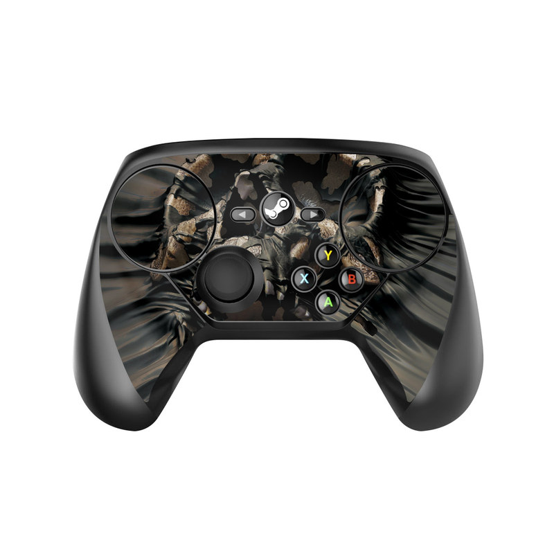 Valve Steam Controller Skin design of Cg artwork, Fictional character, Illustration, Demon, Fiction, Supervillain, Mythology, Art, with black, green, gray, red colors