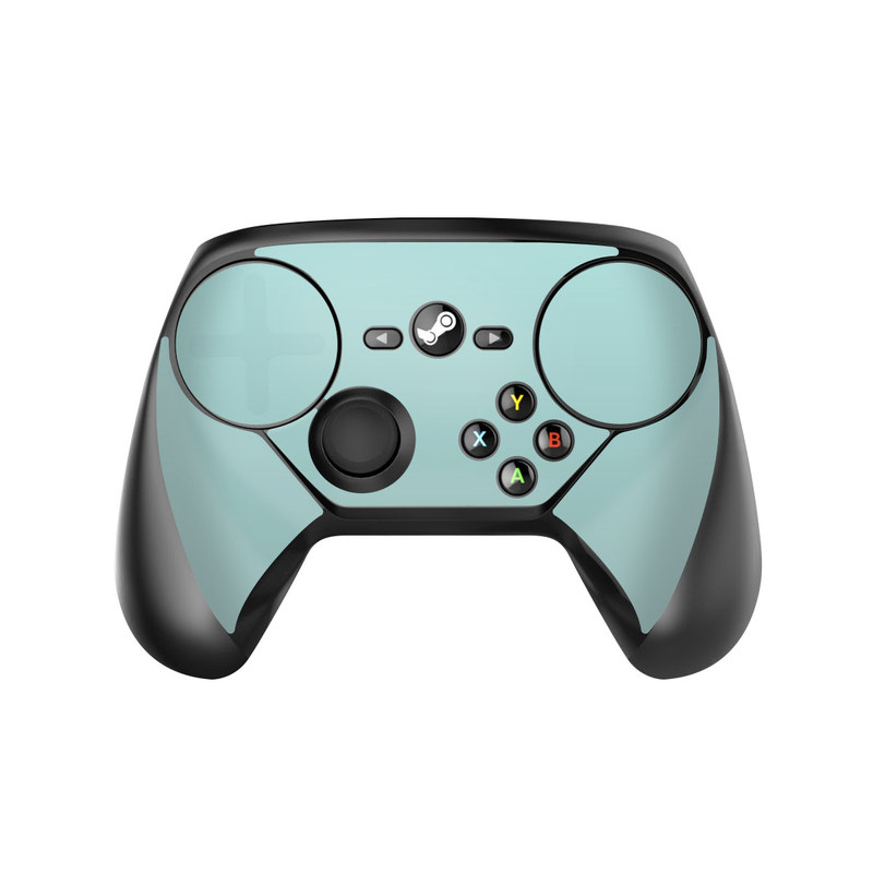 Valve Steam Controller Skin design of Green, Blue, Aqua, Turquoise, Teal, Azure, Text, Daytime, Yellow, Sky, with blue colors