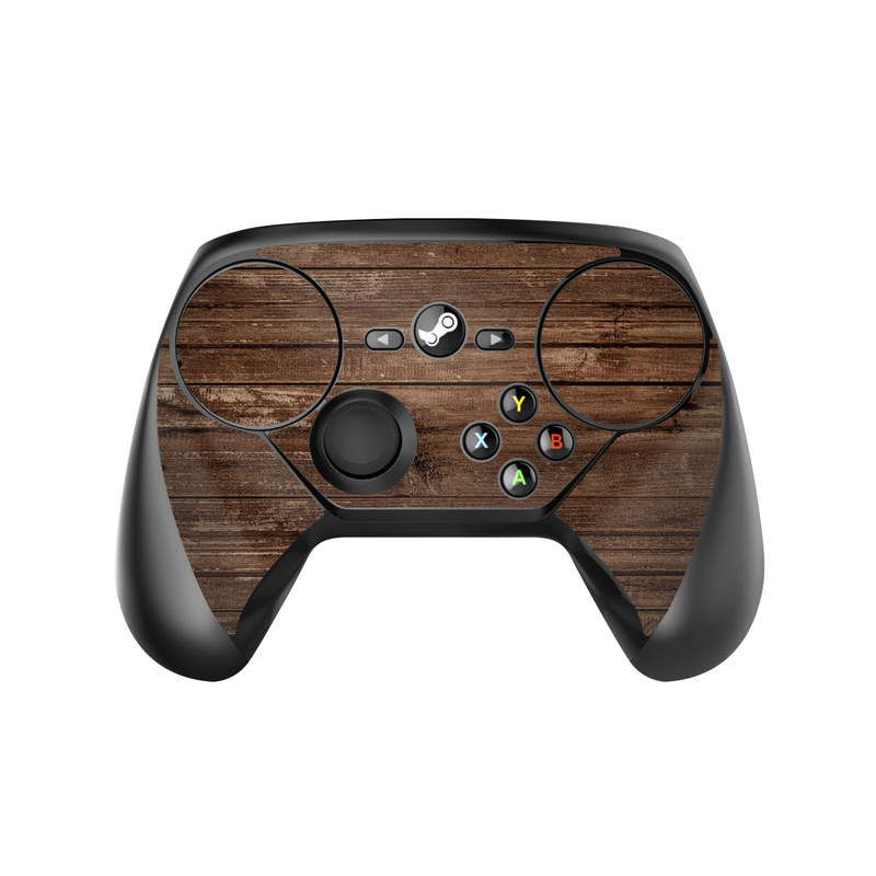 Valve Steam Controller Skin design of Wood, Brown, Wood stain, Plank, Hardwood, Wood flooring, Line, Pattern, Floor, Flooring, with brown colors