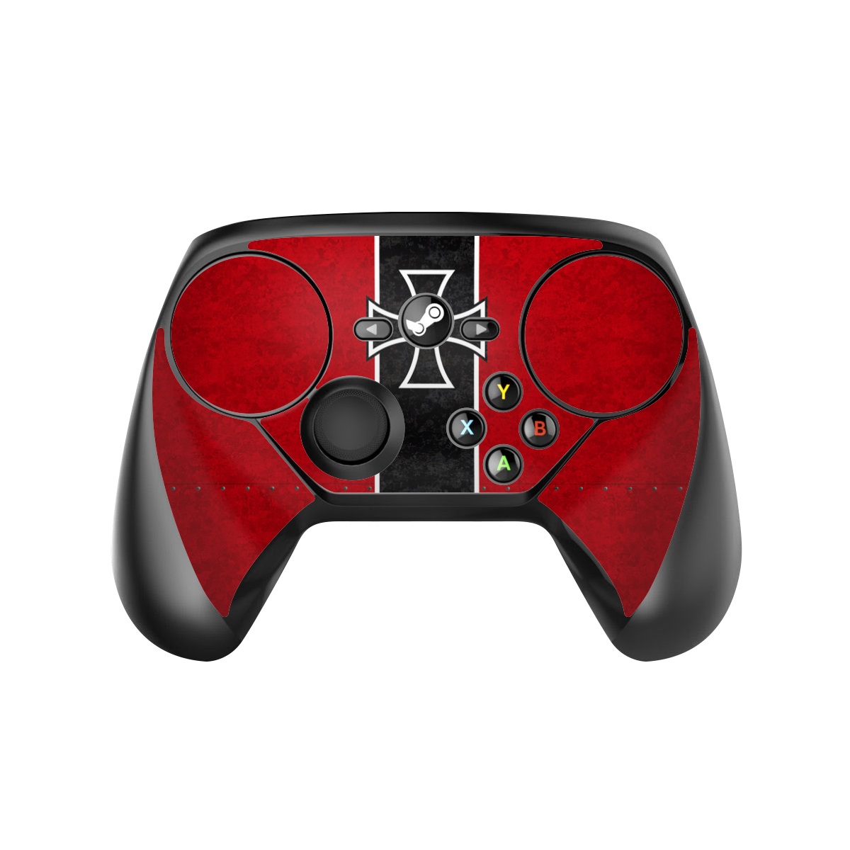 Valve Steam Controller Skin design of Bullet, Holes, War, Red, Text, Carmine, Colorfulness, Maroon, Symbol, Coquelicot, with red, black, white, gray colors