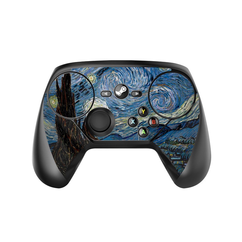 Valve Steam Controller Skin design of Painting, Purple, Art, Tree, Illustration, Organism, Watercolor paint, Space, Modern art, Plant, with gray, black, blue, green colors