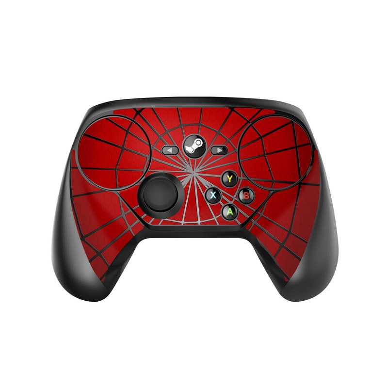 Valve Steam Controller Skin design of Red, Symmetry, Circle, Pattern, Line, with red, black, gray colors