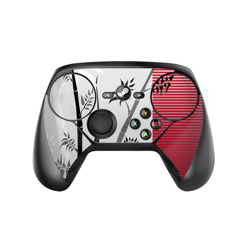 Valve Steam Controller Skin design of Botany, Plant, Branch, Plant stem, Tree, Bamboo, Pedicel, Black-and-white, Flower, Twig, with gray, red, black, white colors